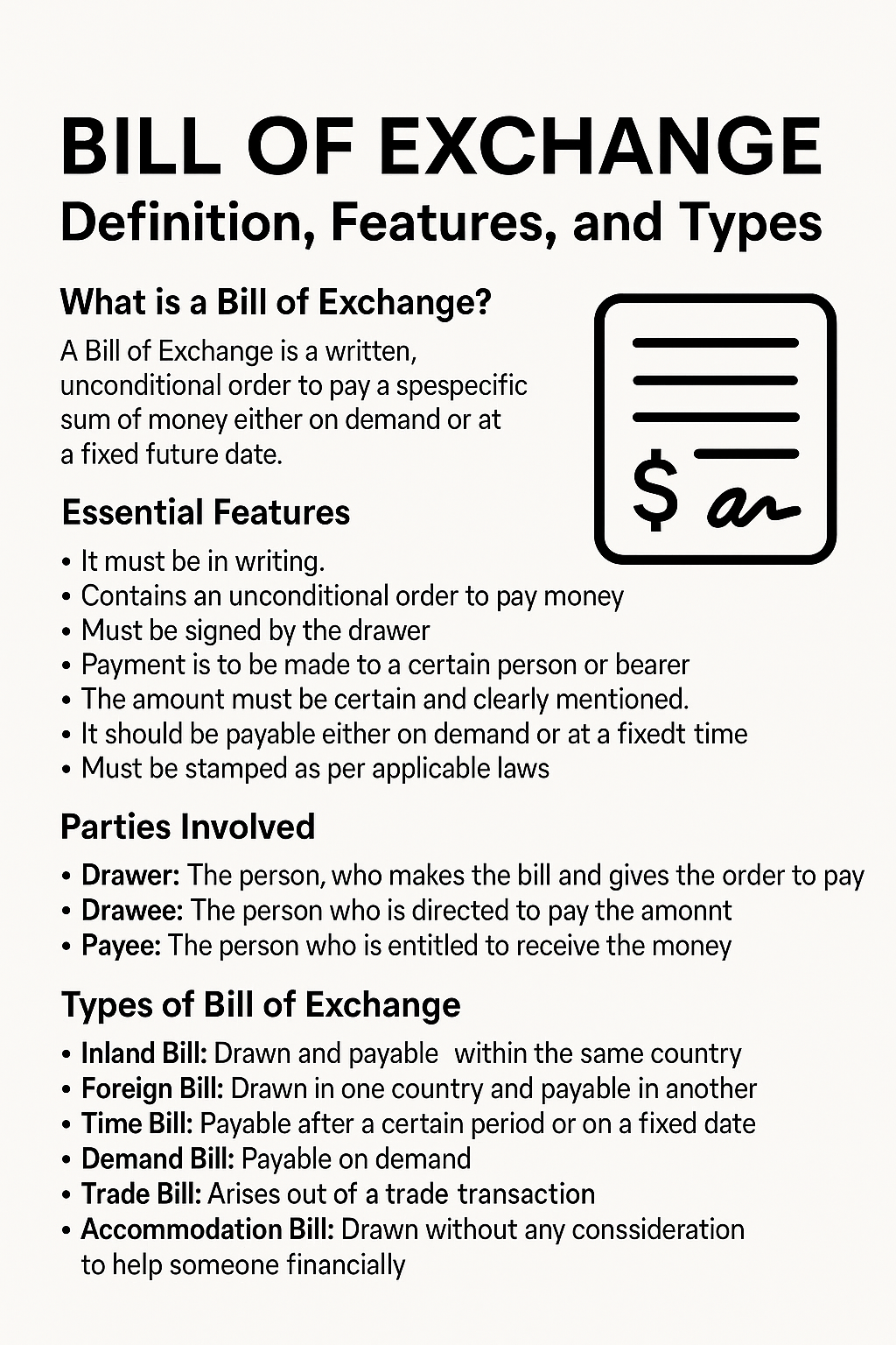 Bill of Exchange – Definition, Features, and Types